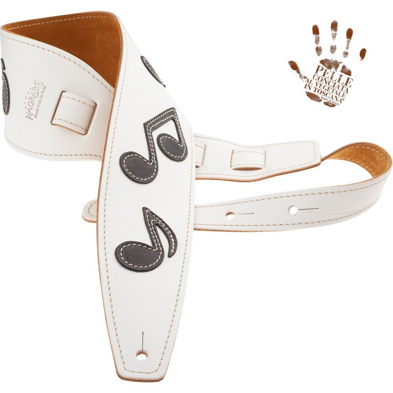 Magrabo Holes Hs Tribute Srv White 10 Cm, Black Note, Ecru Stitching