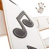 Magrabo Holes Hs Tribute Srv White 10 Cm, Black Note, Ecru Stitching