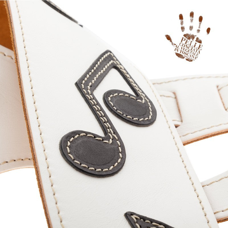 Magrabo Holes Hs Tribute Srv White 10 Cm, Black Note, Ecru Stitching