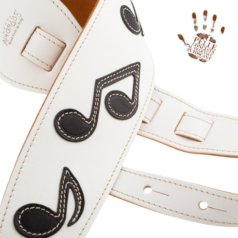 Magrabo Holes Hs Tribute Srv White 10 Cm, Black Note, Ecru Stitching