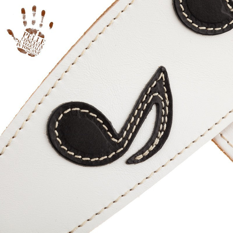 Magrabo Holes Hs Tribute Srv White 10 Cm, Black Note, Ecru Stitching