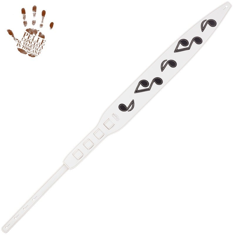 Magrabo Holes Hs Tribute Srv White 10 Cm, Black Note, Ecru Stitching