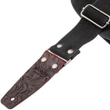 Magrabo Stripe Sc Entry Olded Black 5 Cm Terminali Embossed Flores Bordeaux Silver Buckle