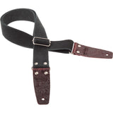 Magrabo Stripe Sc Entry Olded Black 5 Cm Terminali Embossed Flores Bordeaux Silver Buckle