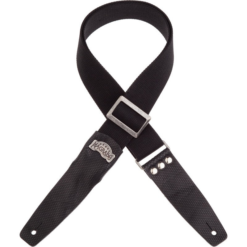 Magrabo Stripe Sc Cotton Black 5 Cm Terminals Twinkle Black, Recta Silver Buckle