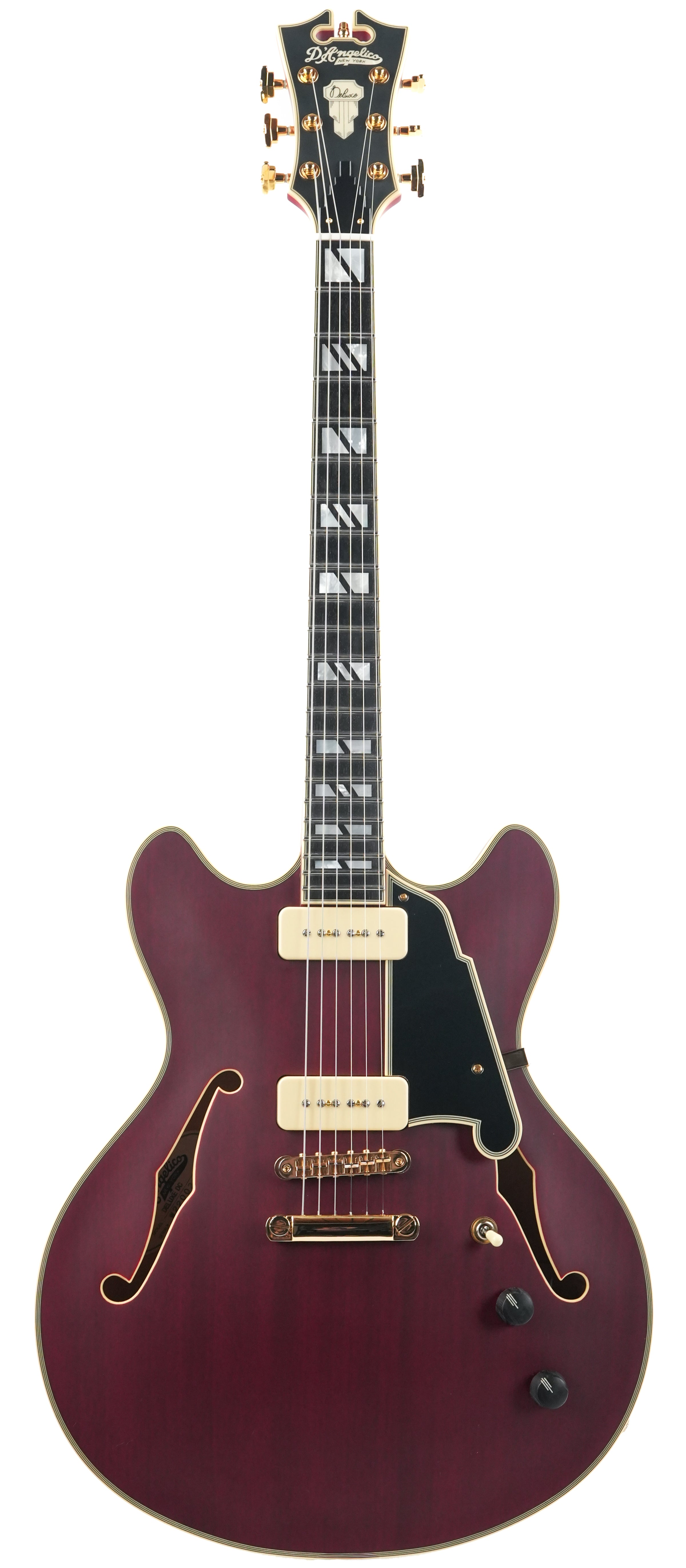 D'Angelico Deluxe DC Stopbar Trans Wine 2022