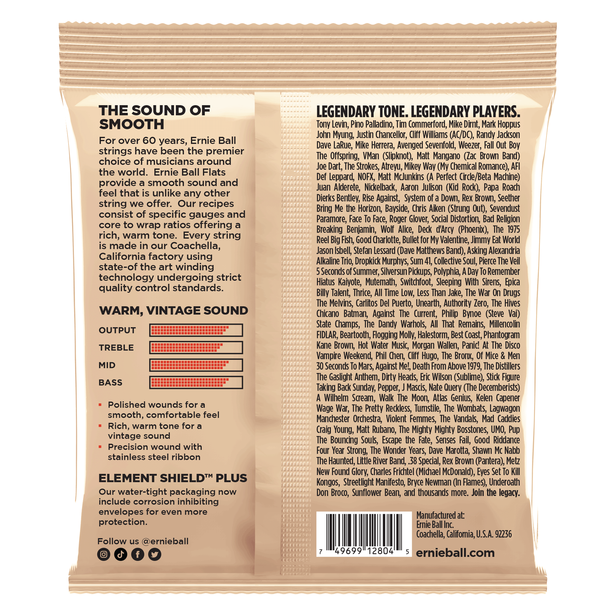 Ernie Ball 2804 Group II Flatwound 50-105