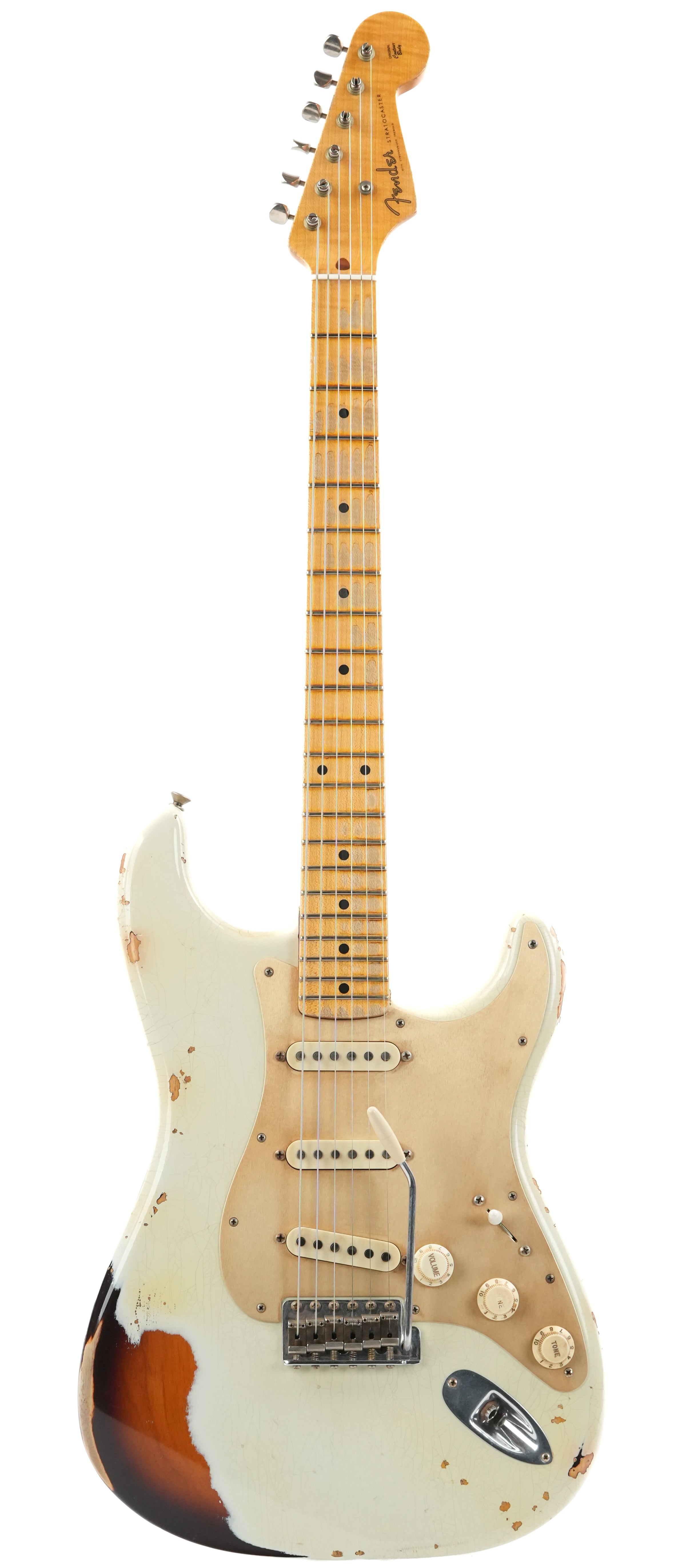 Fender Custom Shop 1955 Stratocaster Desert Tan over Sunburst Heavy Relic 2017