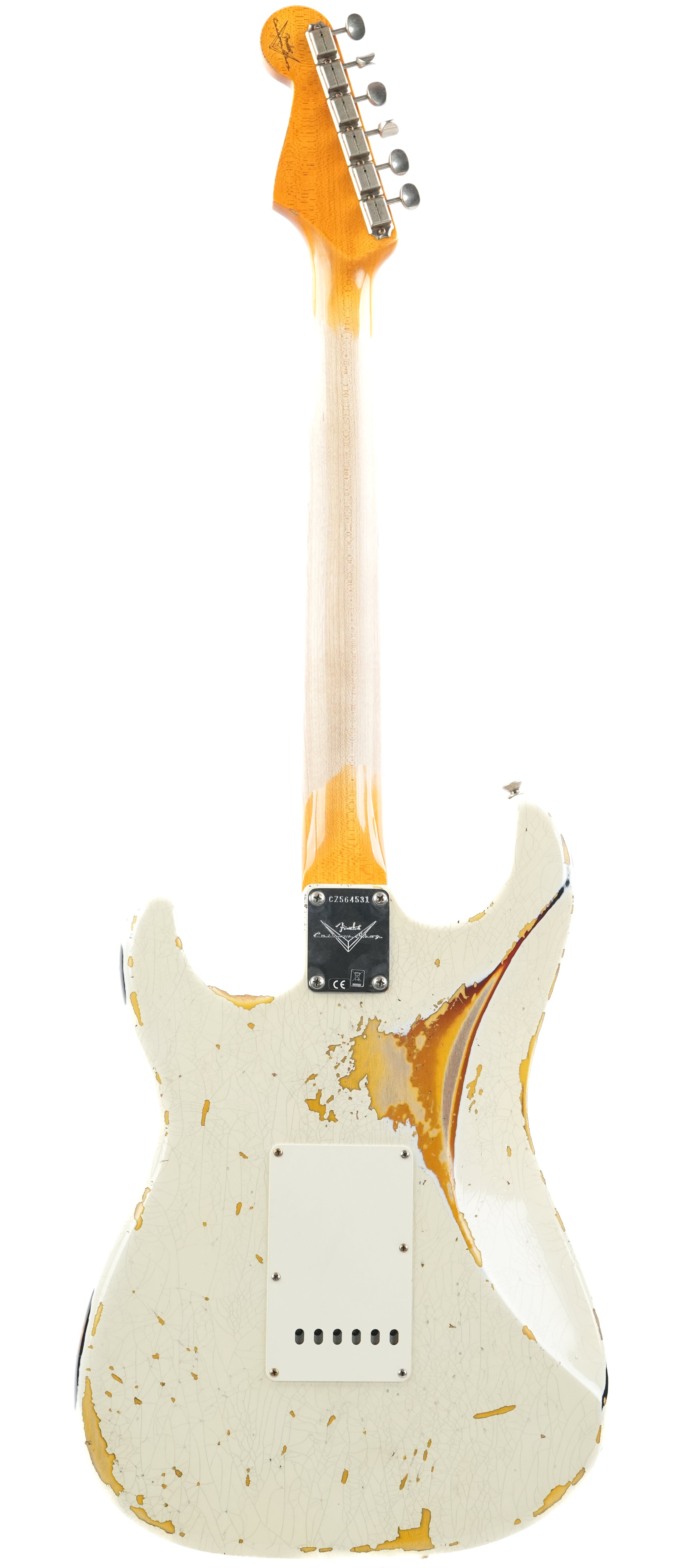 Fender Custom Shop 1960 Stratocaster Olympic White over 3 Color Sunburst Heavy Relic 2022