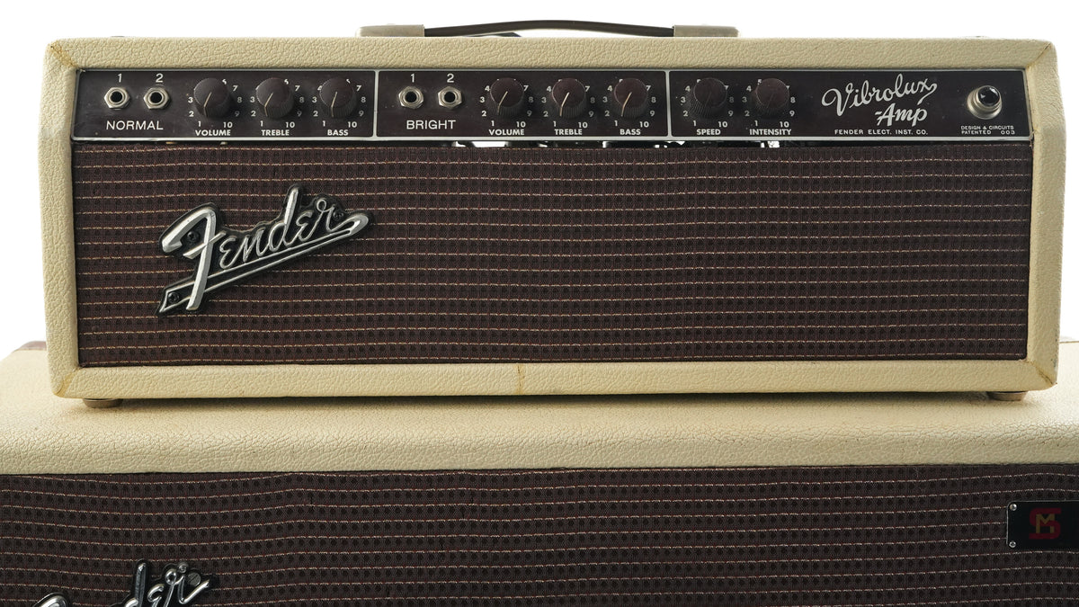 Fender Vibrolux Amp Blond Piggy Back Conversion 1963