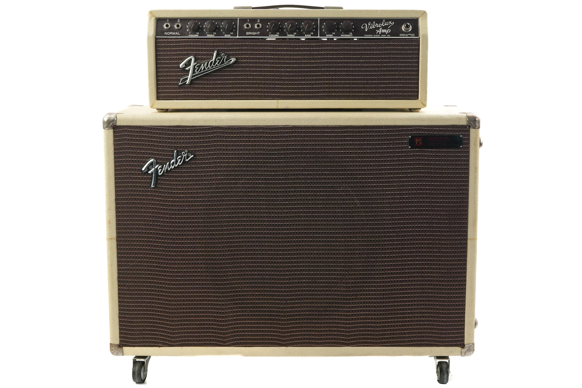 Fender Vibrolux Amp Blond Piggy Back Conversion 1963
