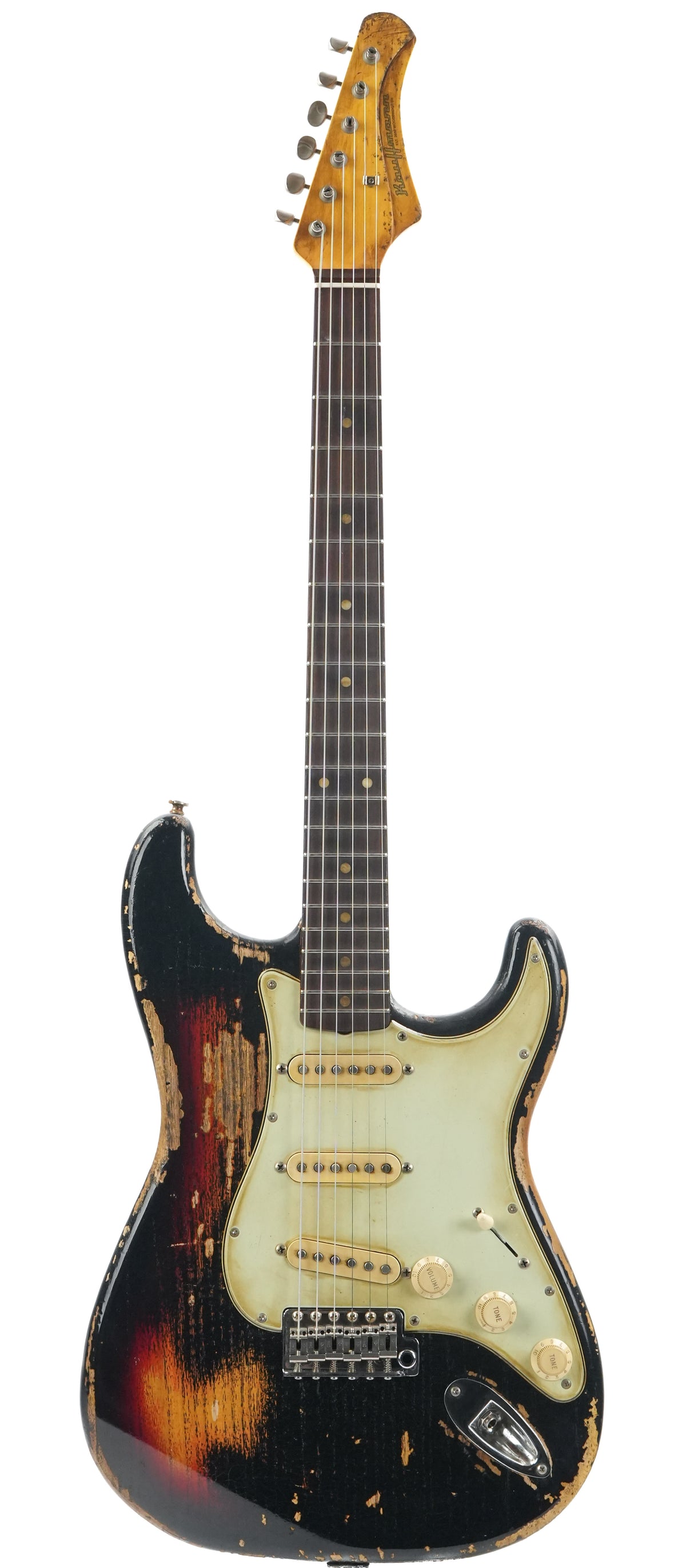 Kauffmann 63 S Paulownia Black over 3 Tone Sunburst Heavy Aged