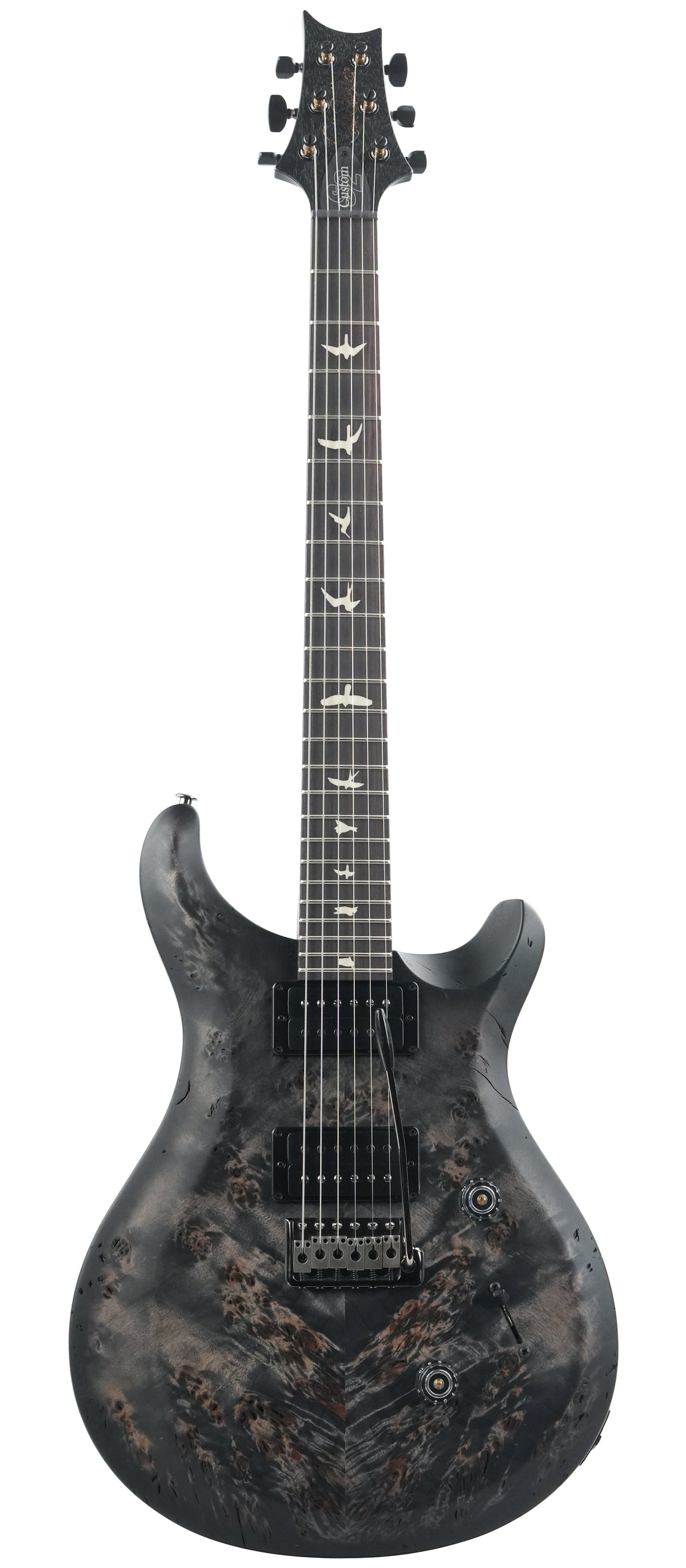 PRS S2 Custom 24 Charcoal Burst Poplar Burl