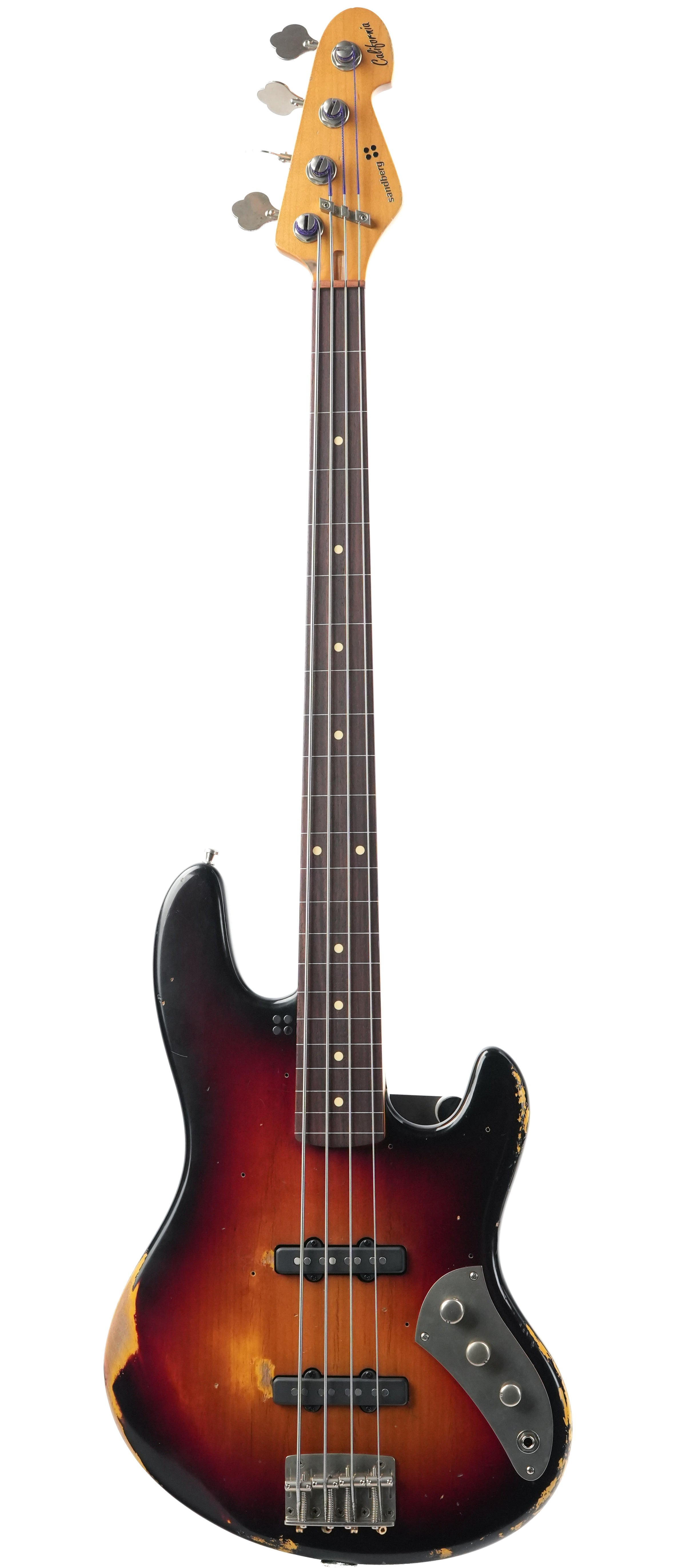 Sandberg California TT-4 FRETLESS Jazz Bass Hardcore Aged 3-Tone Sunburst