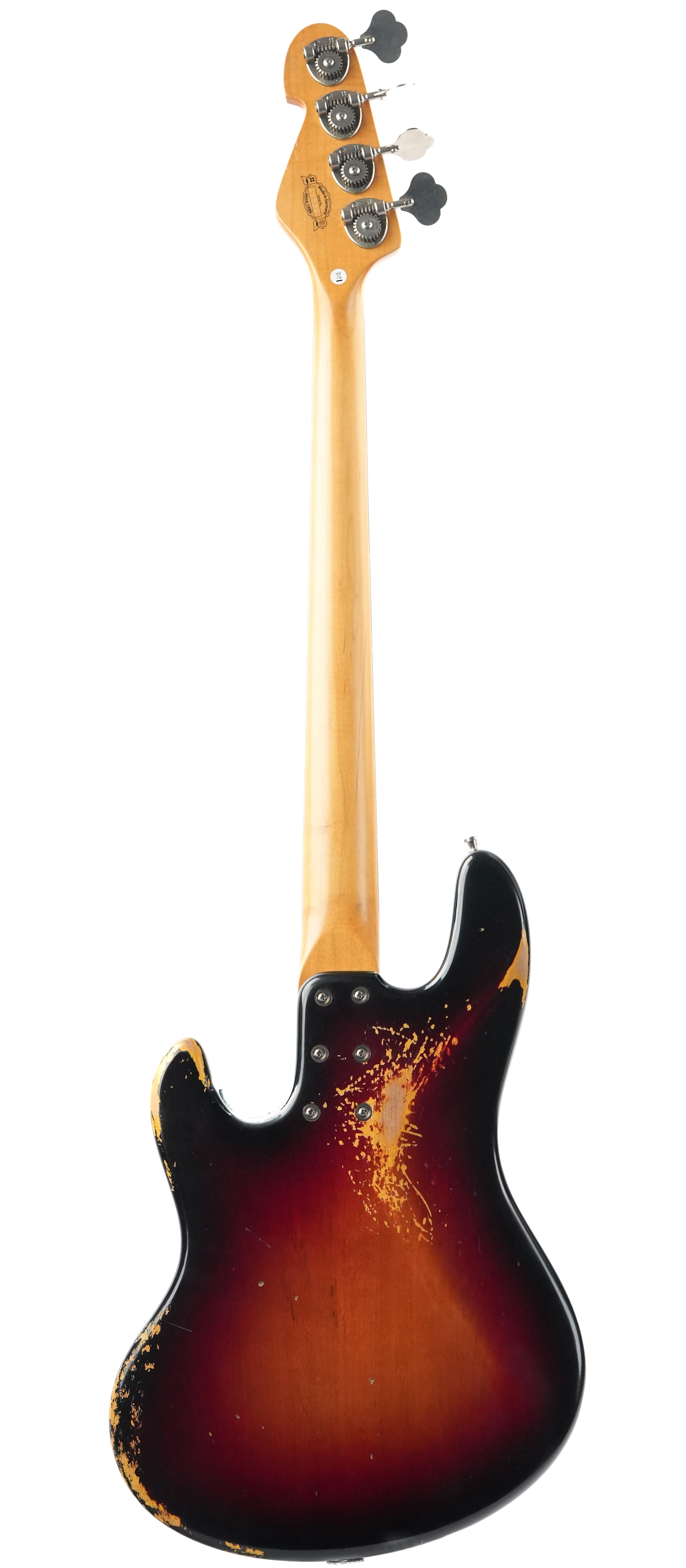Sandberg California TT-4 FRETLESS Jazz Bass Hardcore Aged 3-Tone Sunburst