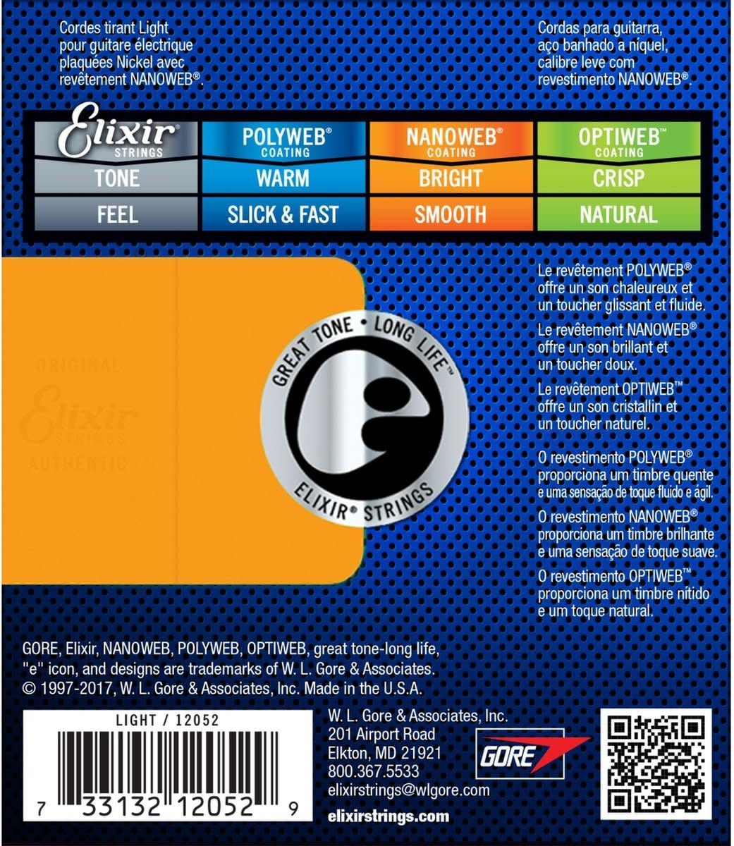 Elixir 12052 Nanoweb Electric Guitar Strings 10-46 - 2