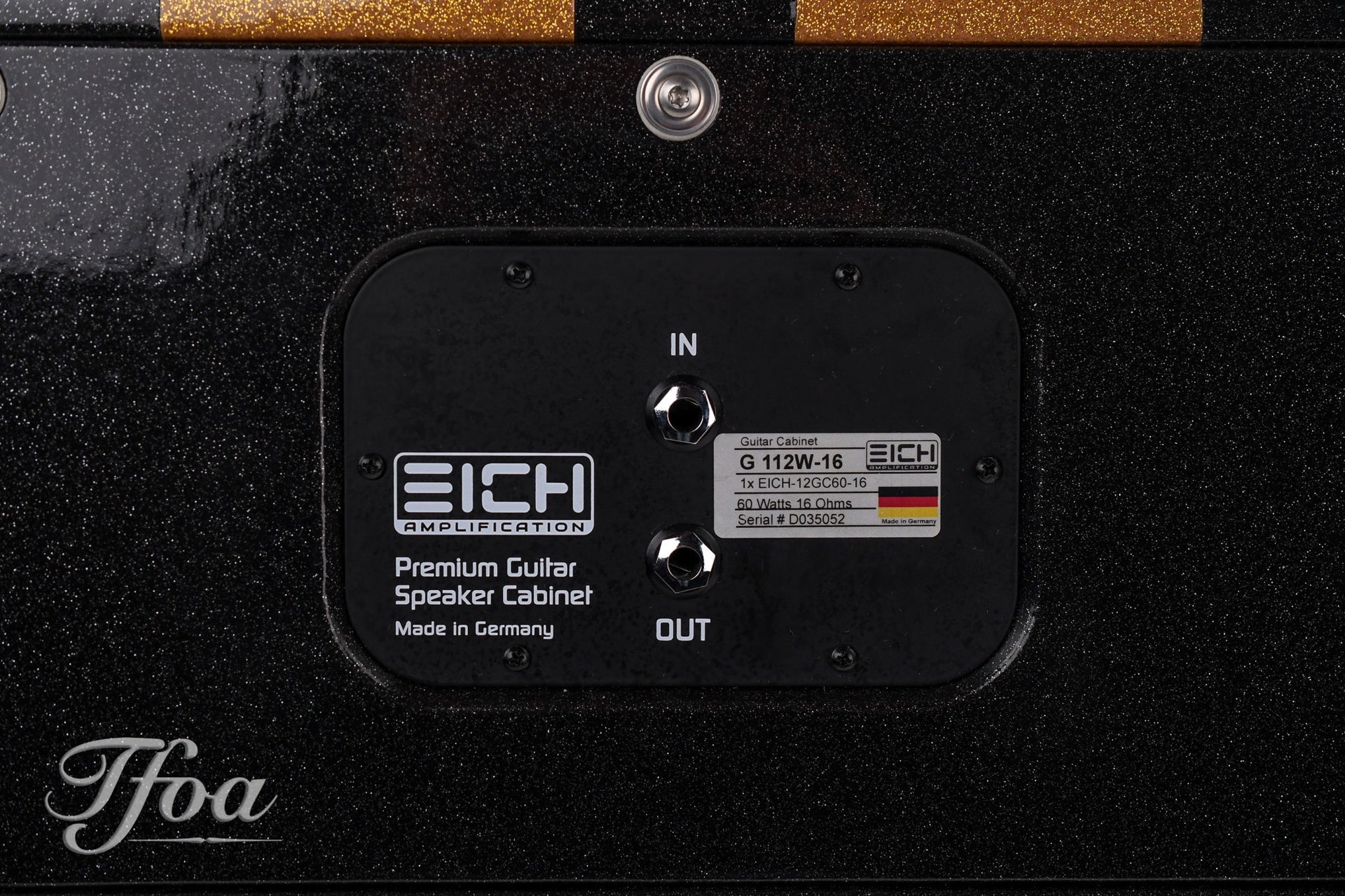 Eich G112W 1x12 60 Watts 16 Ohms Black Gold Sparkle Cab
