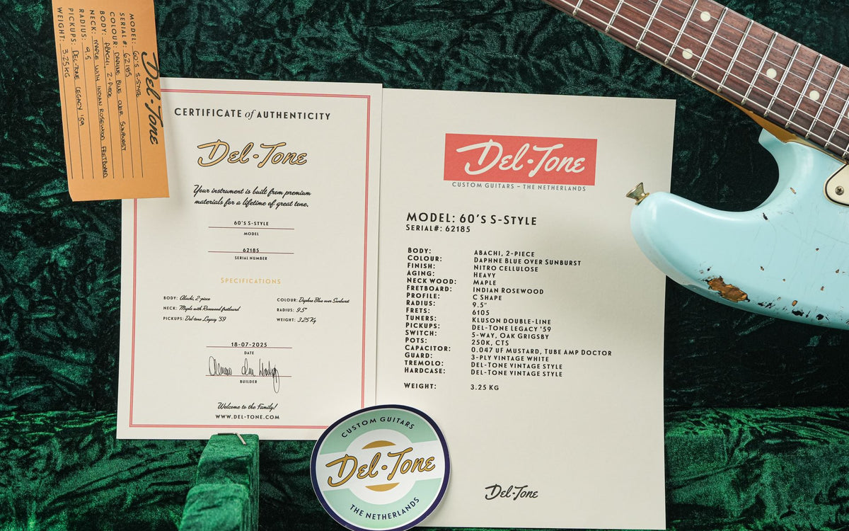 Chitarra Elettrica MYYY Heritage Classic Daphne Blue - Manico Acero, Tastiera Palissandro - Foto 3