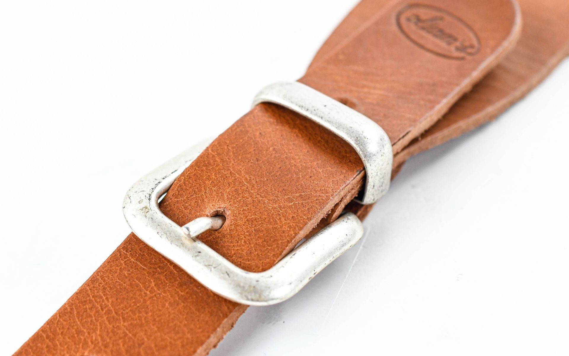 TFOA Liam's Nails and Leather Guitar Strap Cognac