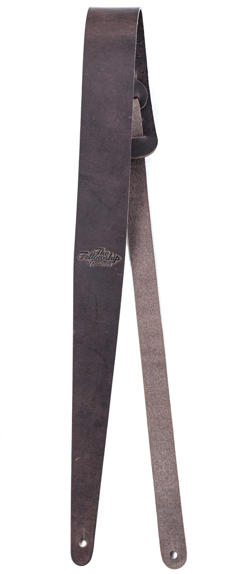 TFOA Leather Guitar Strap Dark Brown
