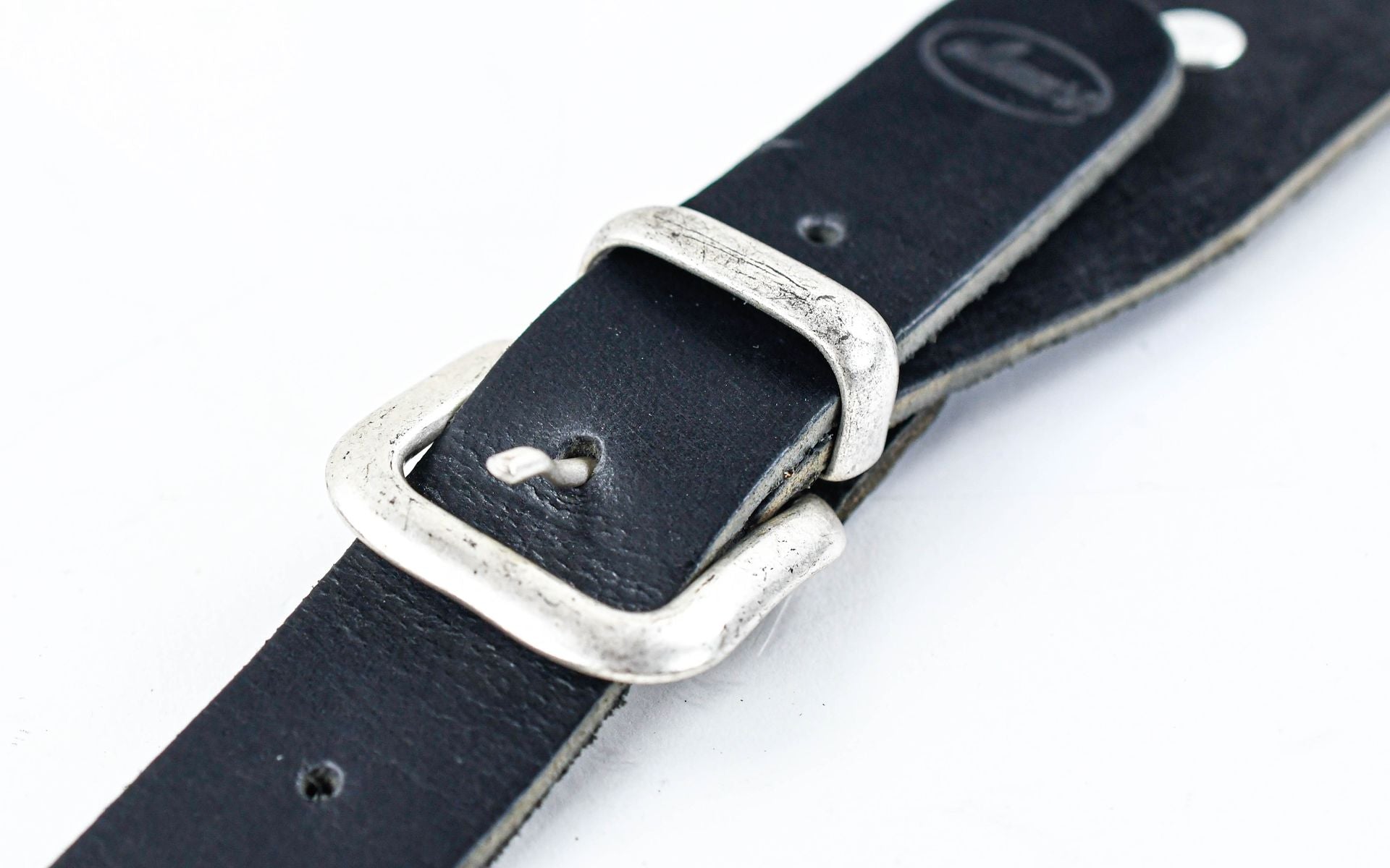 TFOA Liam's Nails and Leather Guitar Strap Black