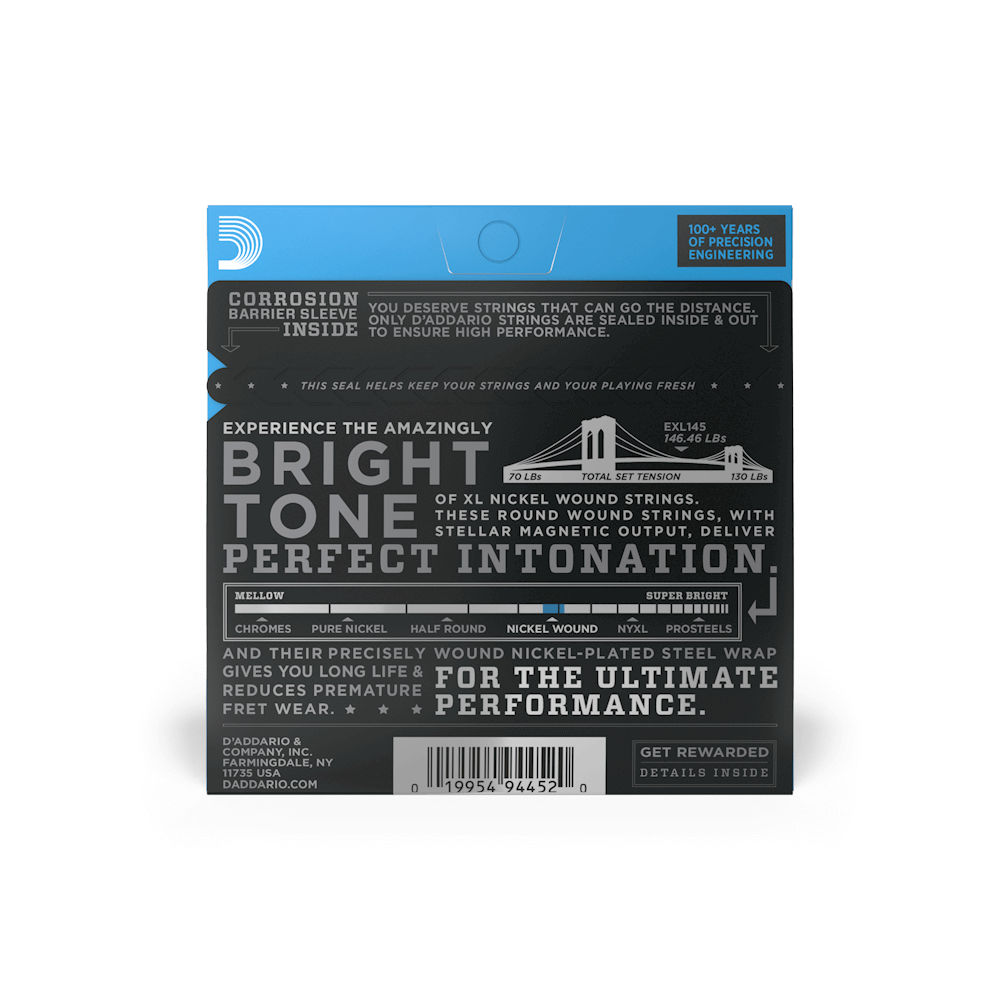Exl145 D'Addario EXL145 Nickel Wound 12-54 Heavy Plain Steel Third | TFOA