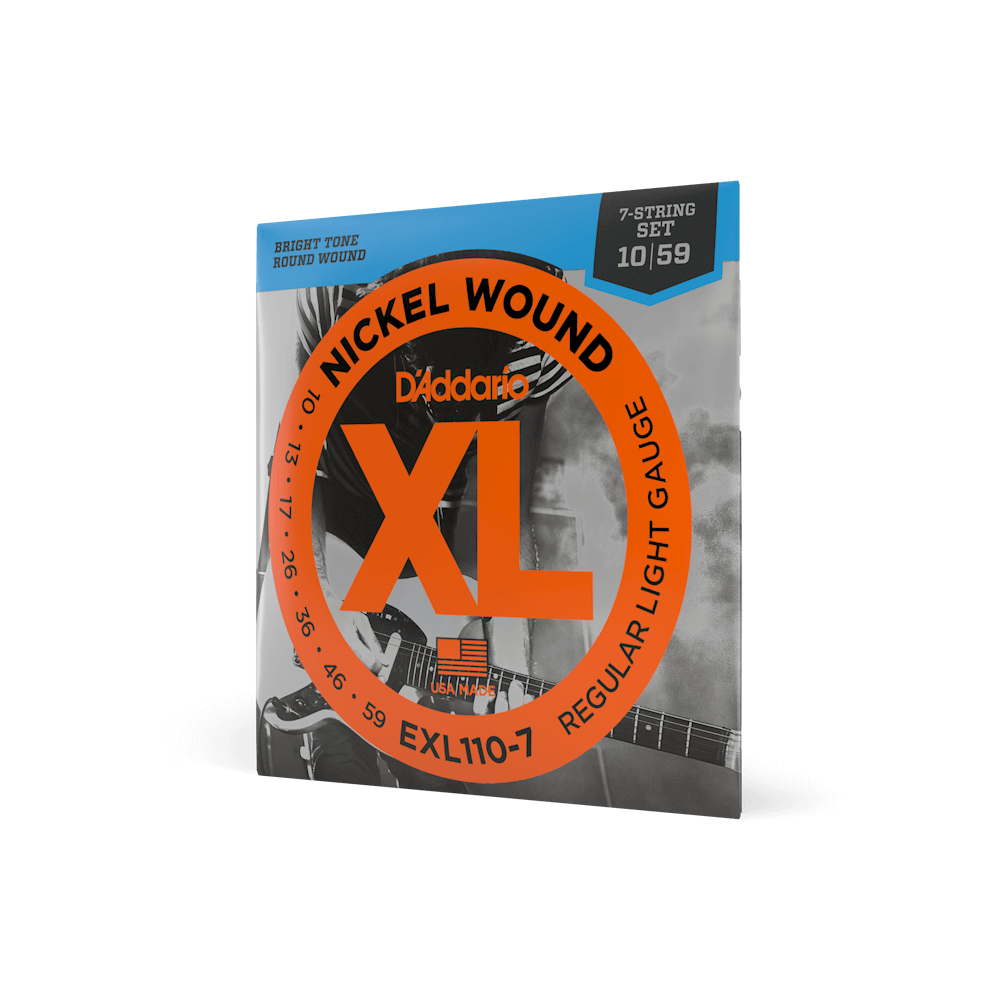 D'Addario EXL110-7 Nickel Wound Regular Light 10-59 7 String