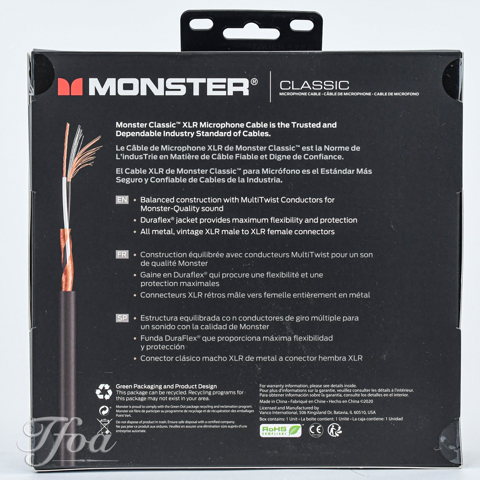 Monster Cable Classic 10 XLR 3m Microphone Cable