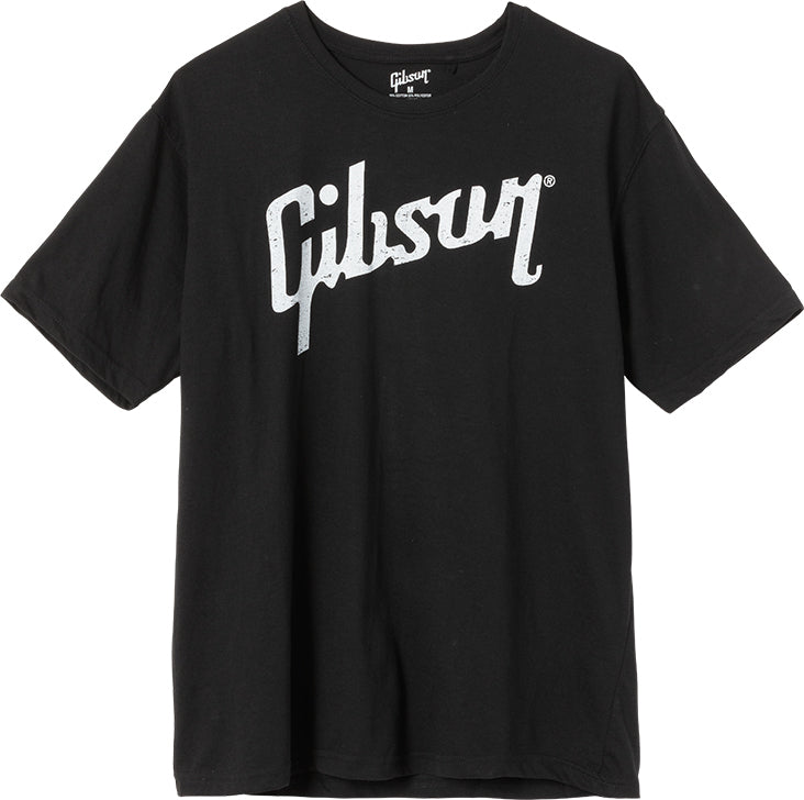 Distressed Gibson Logo Tee (Black)