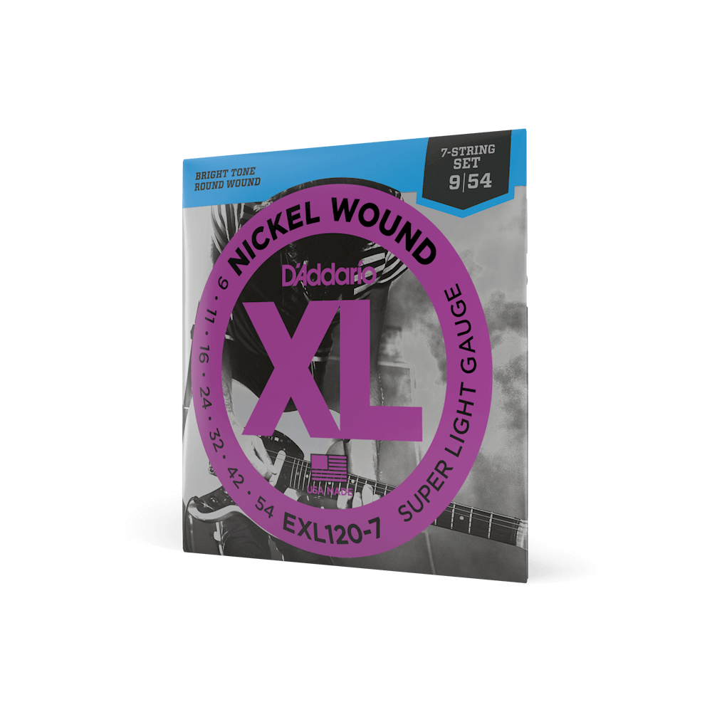 D'Addario EXL120-7 Nickel Wound Super Light 09-54 7 String