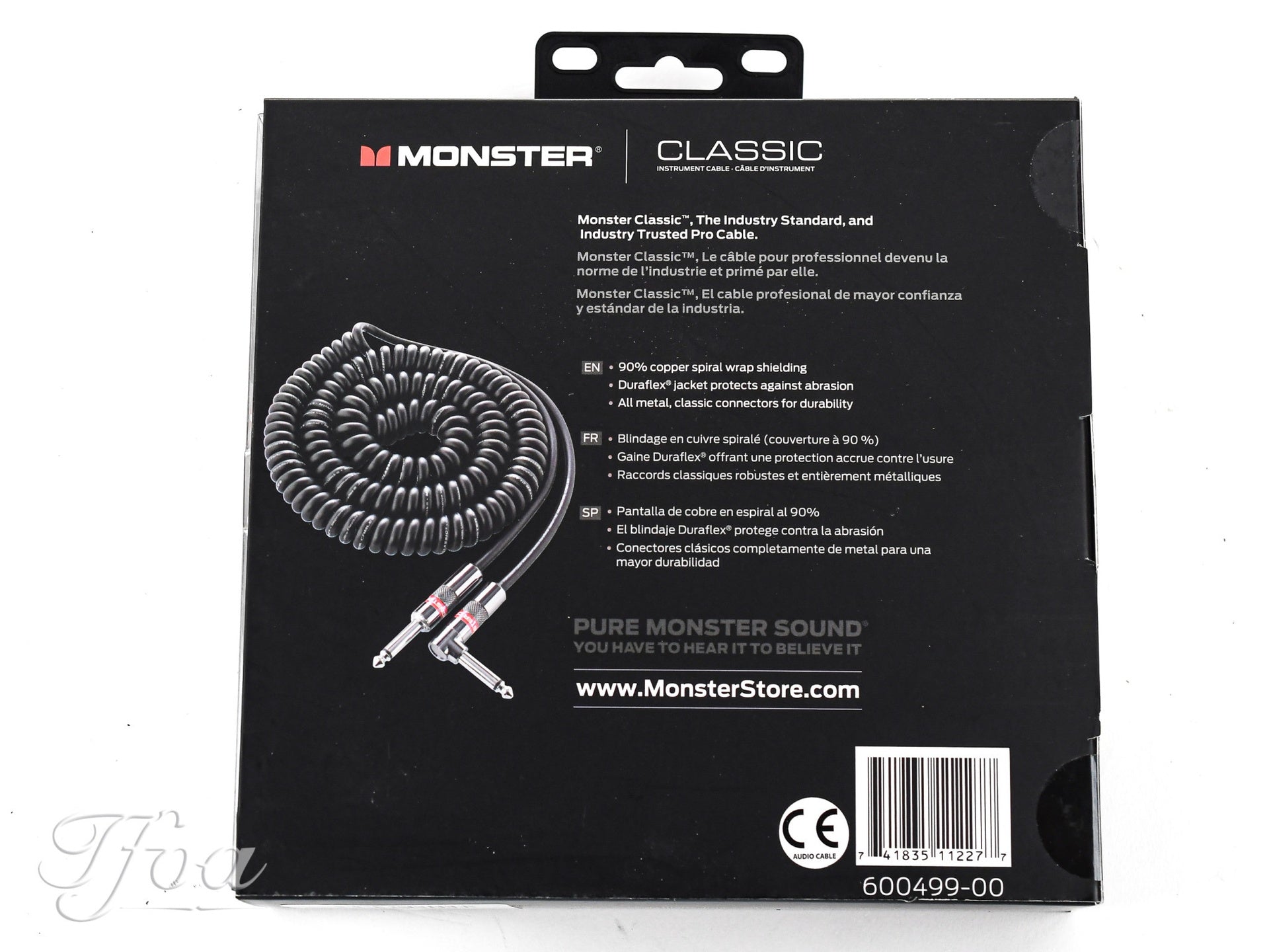 Monster Classic 21ft Coiled 6.4m Instrument Cable