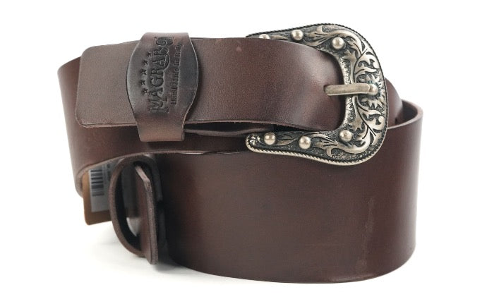 Magrabo Straps Tw in Buckle TC Core Marrone Scuro 7 cm fibbie Sun Argento
