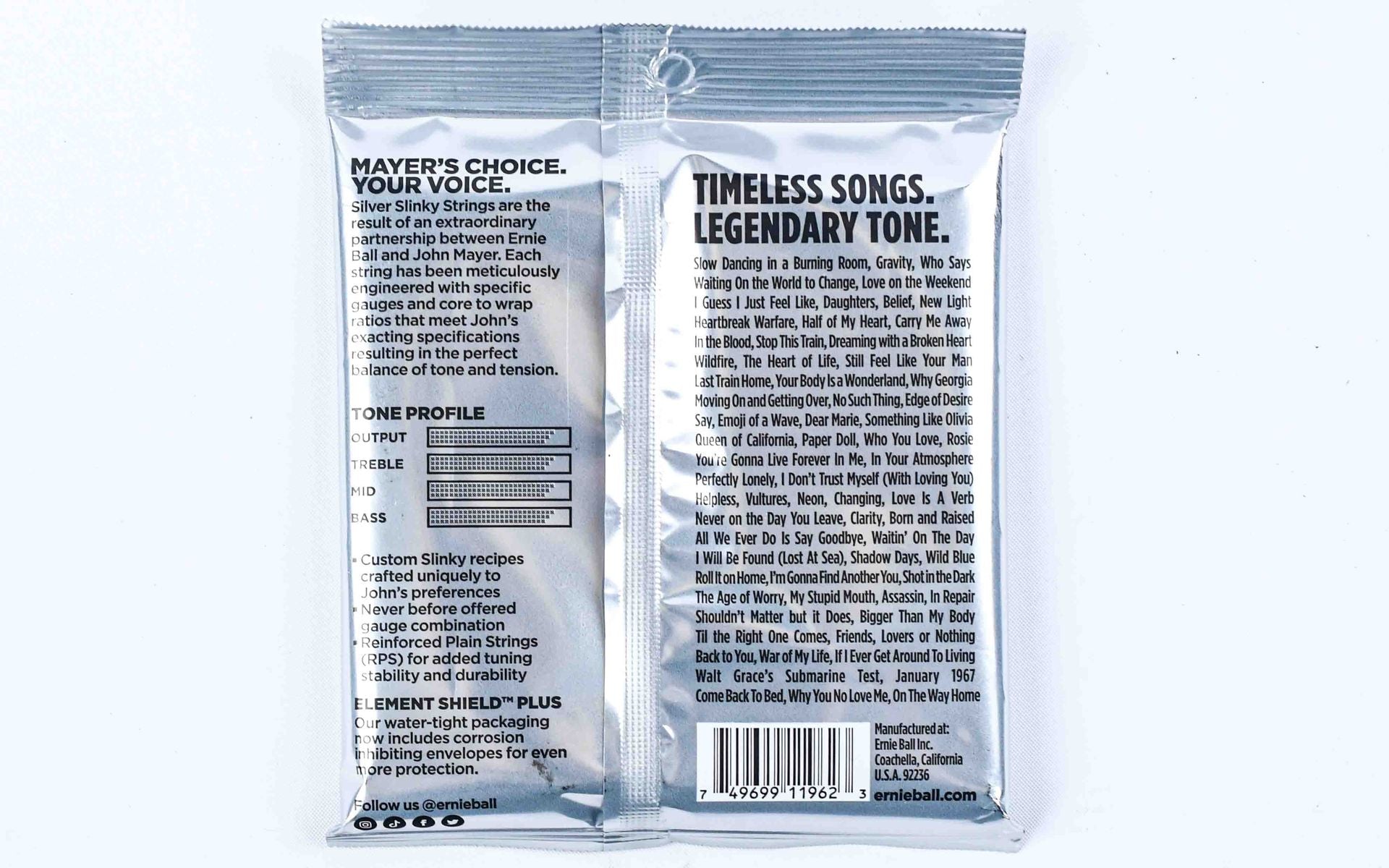 Ernie Ball 2218 John Mayer Silver Slinky