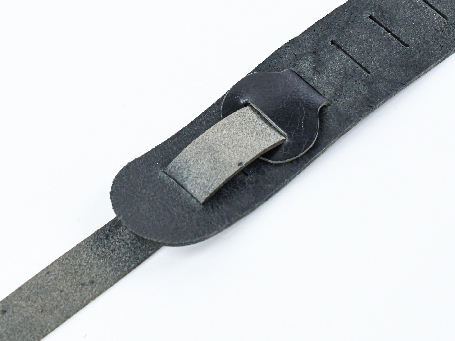 TFOA Leather Guitar Strap Black