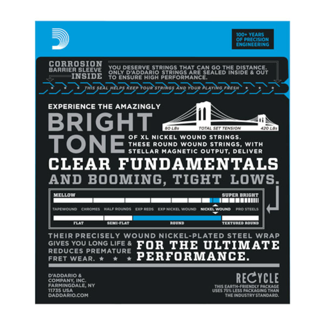 D'Addario EXL170-5 Nickel Wound 5 String Light 45-130