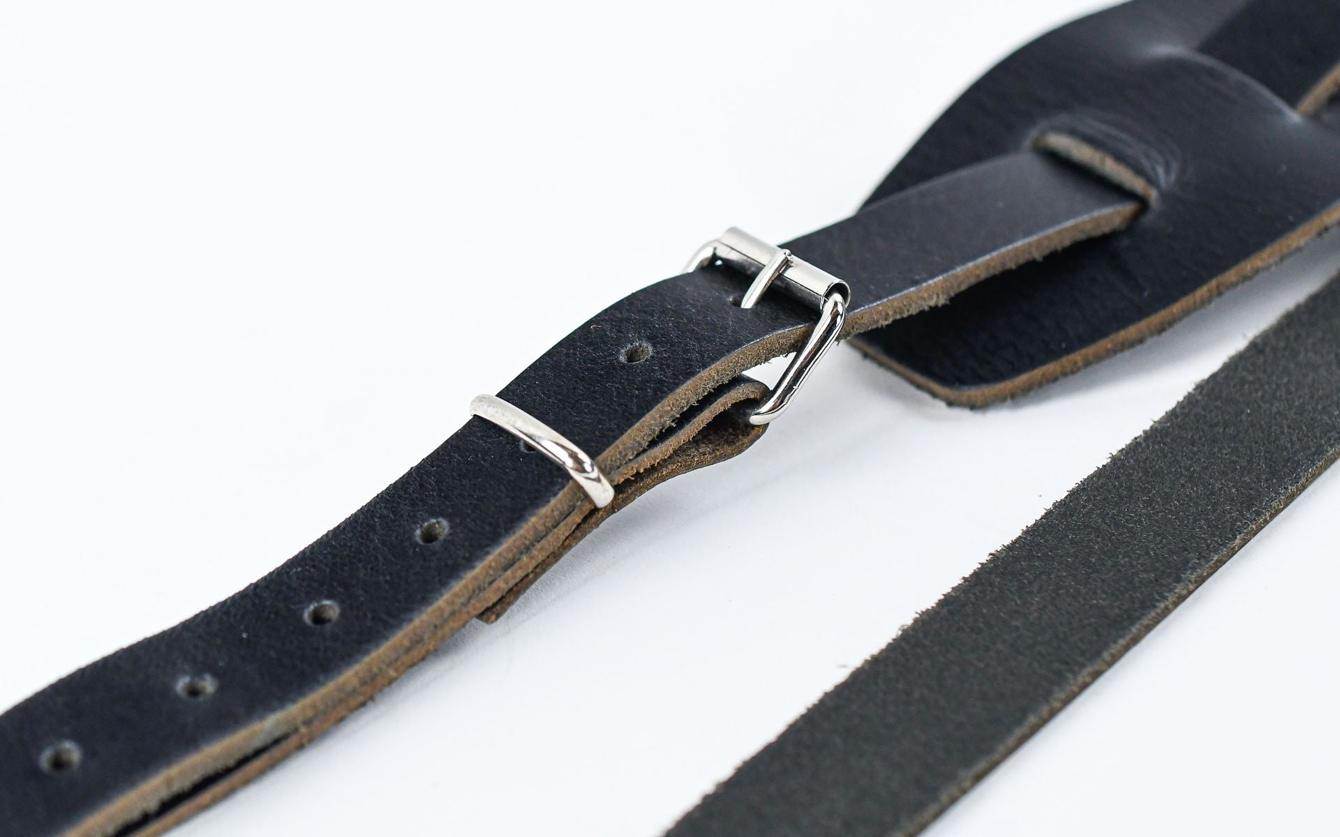 Liam's Leather Saddle Strap Black