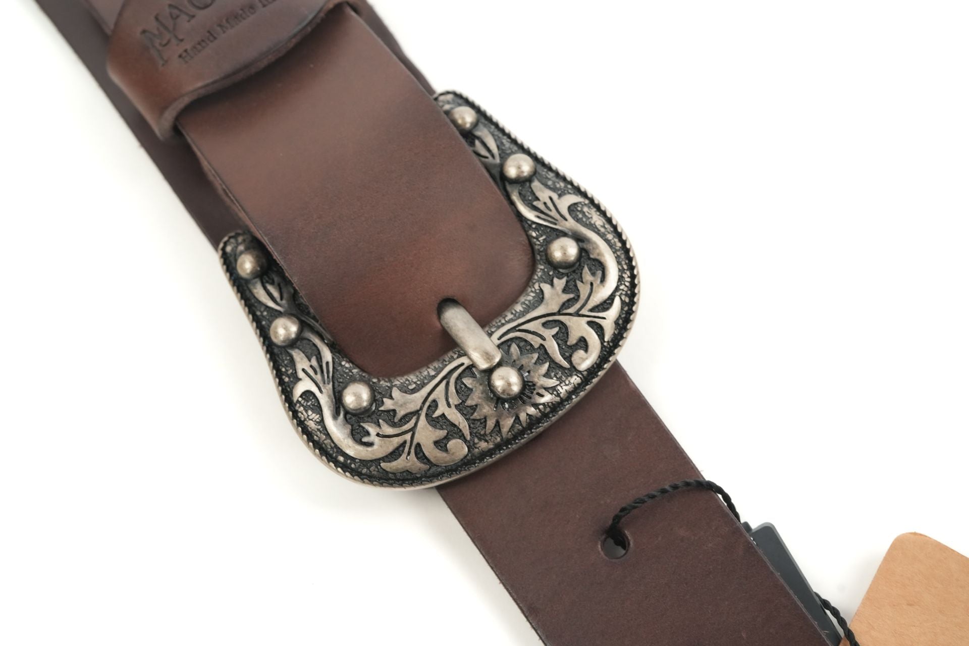 Magrabo Straps Tw in Buckle TC Core Marrone Scuro 7 cm fibbie Sun Argento