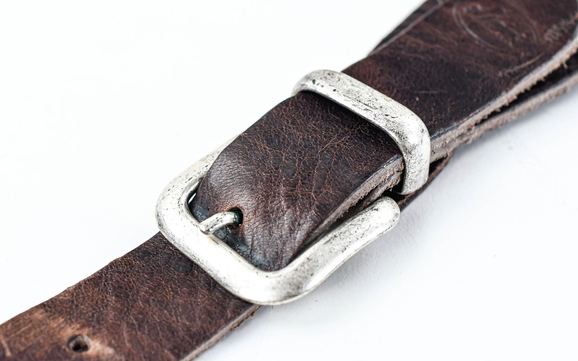 TFOA Liam's Nails and Leather Guitar Strap Brown