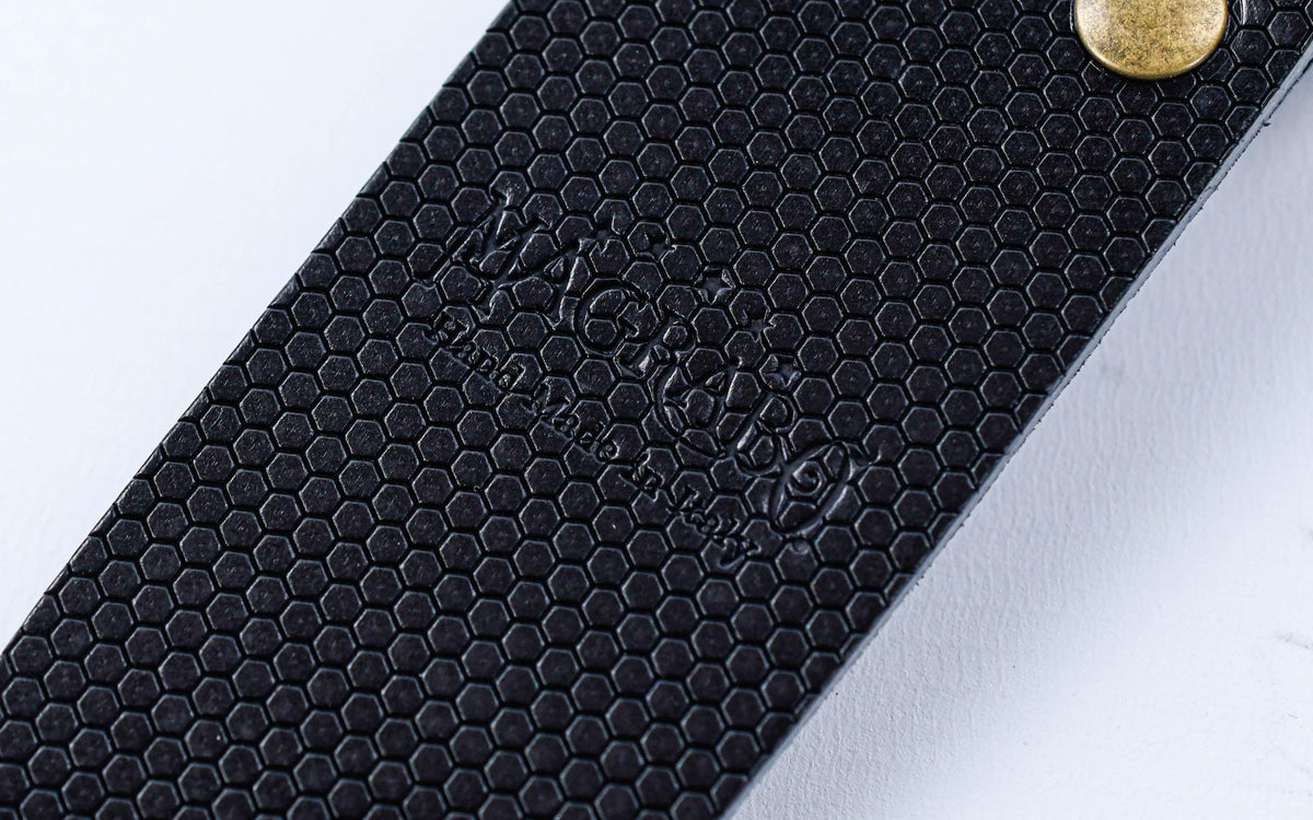Magrabo Stripe SC Cotton Washed Olive Green 5cm Twinkle Black, Recta Brass Buckle - 4