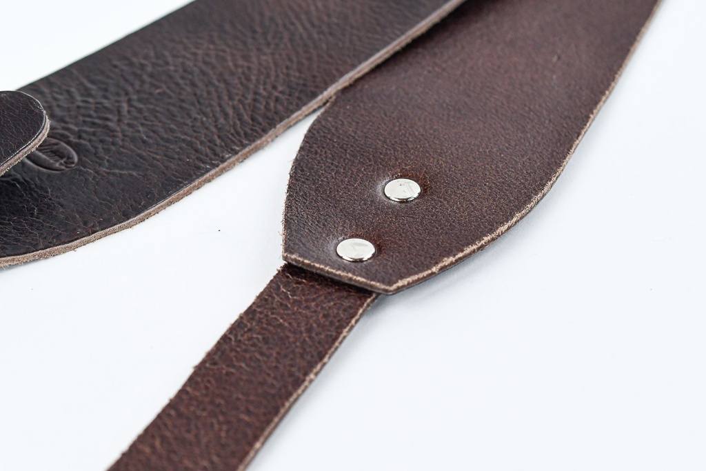 Liam's Wide Leather Guitar Strap Brown-4.jpg