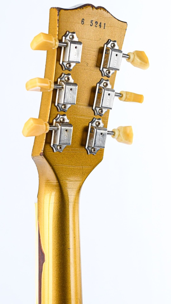 Gibson 56 Les Paul Standard All Gold w-British Racing Stripes Murphy Lab Heavy Aged NH Custom #65241-5.jpg