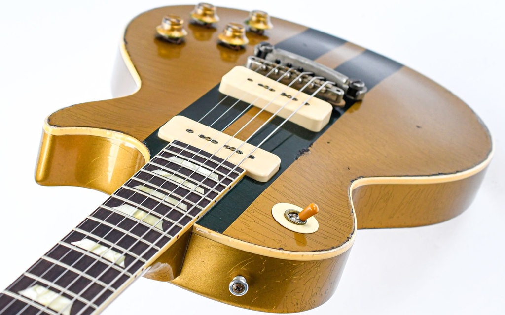 [LPR56M2M22506] Gibson 56 Les Paul Standard All Gold w-British Racing Stripes Murphy Lab Heavy Aged NH Custom-8.jpg