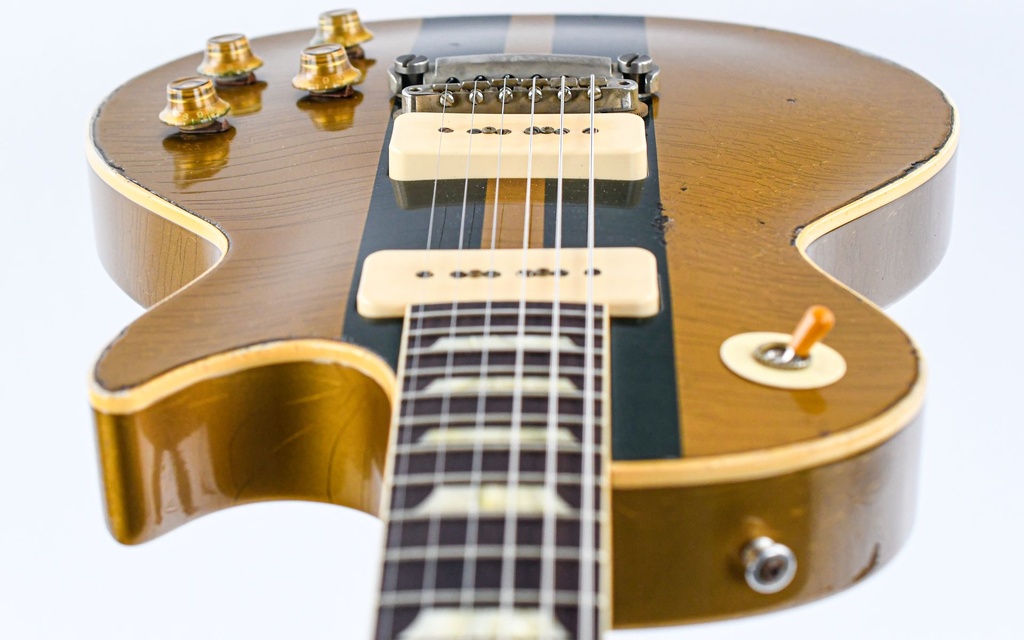 [LPR56M2M22506] Gibson 56 Les Paul Standard All Gold w-British Racing Stripes Murphy Lab Heavy Aged NH Custom-12.jpg