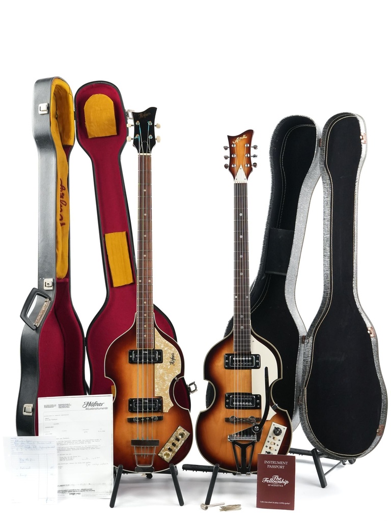 Hofner 500-1 Violin bass 1964 + Apollo Matching guitar-1.jpg