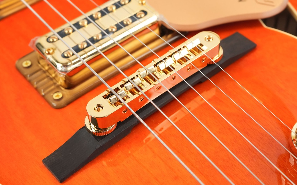 Gretsch Synchromatic Synchromatic Nashville Hollow Body Single-Cut Bigsby Orange Stain-10.jpg