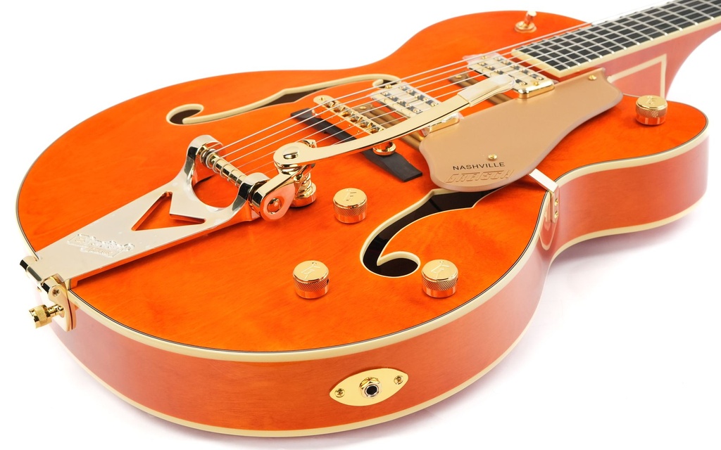 Gretsch Synchromatic Synchromatic Nashville Hollow Body Single-Cut Bigsby Orange Stain-12.jpg