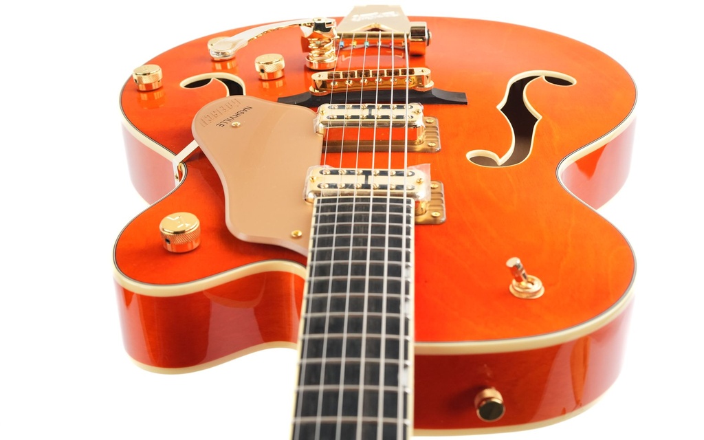 Gretsch Synchromatic Synchromatic Nashville Hollow Body Single-Cut Bigsby Orange Stain-13.jpg