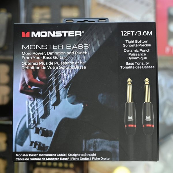 Monster Cable Bass Straight-Straight 12ft 3.6m Instrument Cable