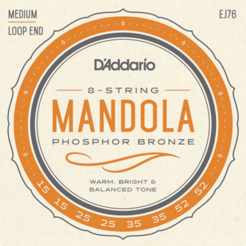 D'addario EJ76 Phosphor Bronze Mandola Strings, Medium