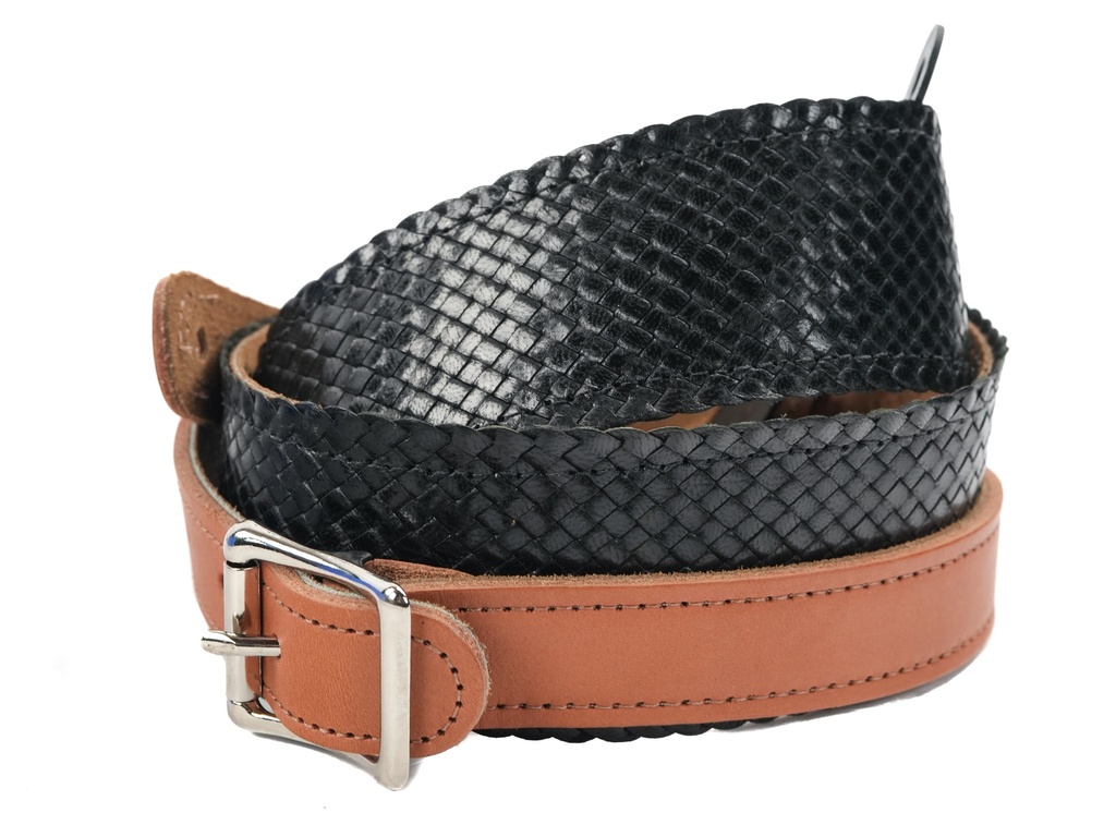 Levy's Strap Leather Basket Weave Black